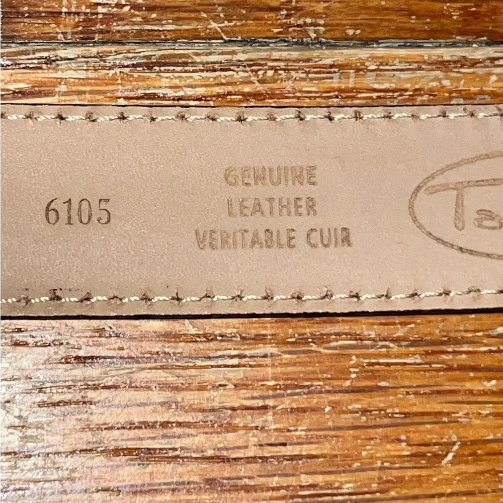 NWOT Talbots genuine leather belt black croc veritable collection boys medium